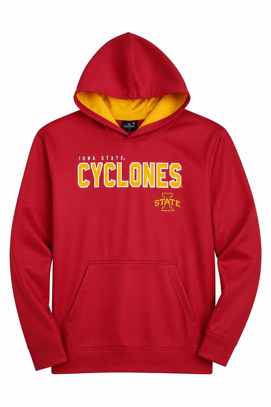Iowa State Cyclones Hoodie Youth XL Red Gold NCAA Football Pullover Sweatshirt
